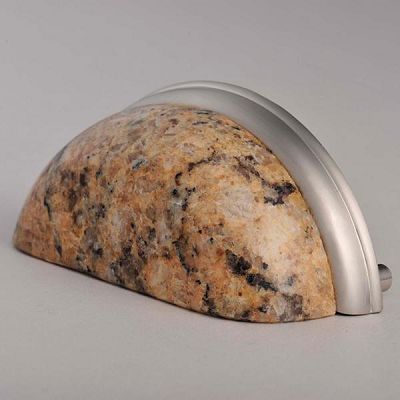 Giallo Veneziano (Granite pulls and handles for kitchen cabinet drawer)